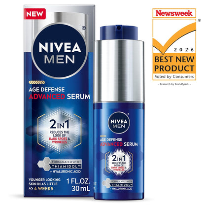 NIVEA MEN Age Defense Advanced Face Serum – Trusted NIVEA MEN Formula for Worry-Free Daily Application