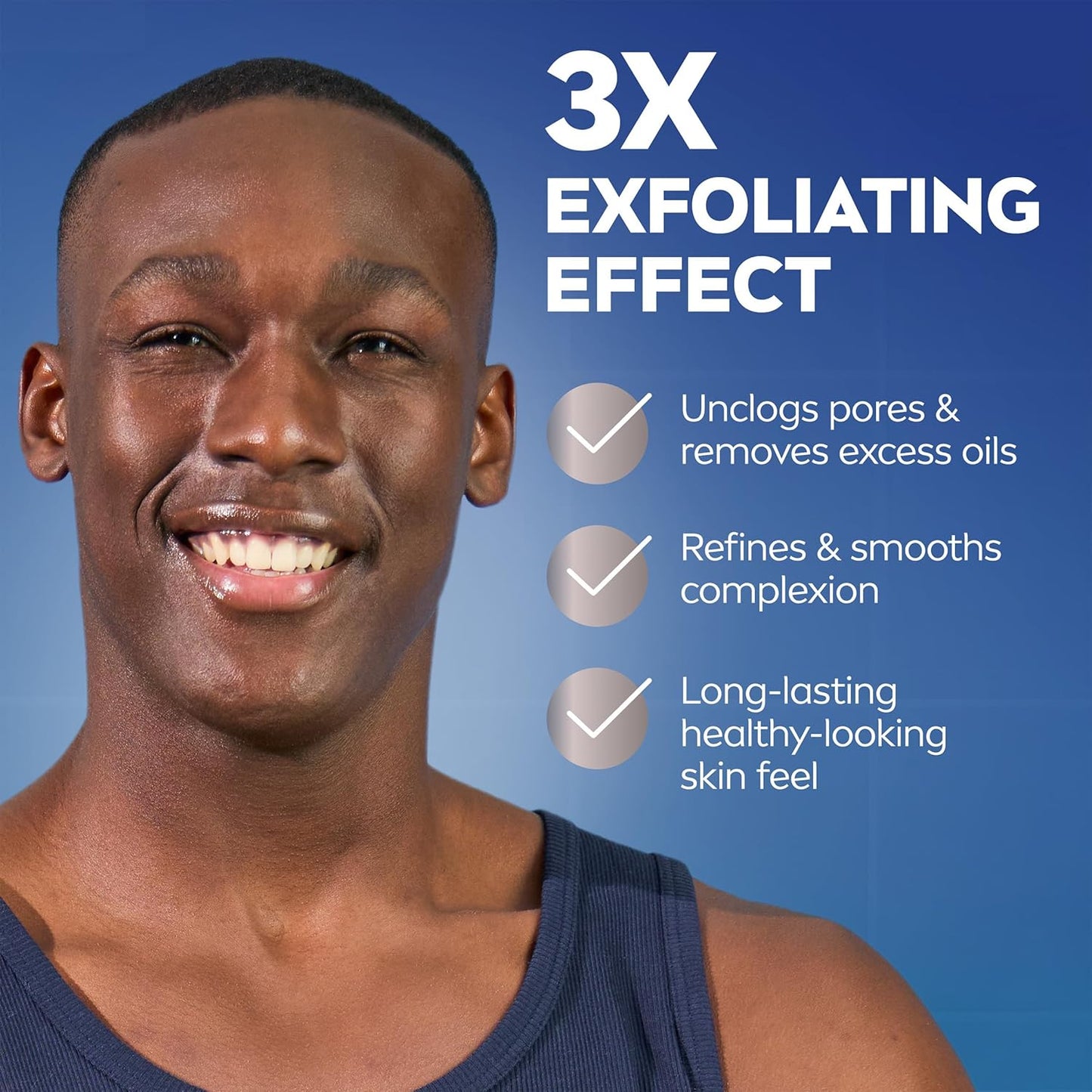 NIVEA MEN Maximum Hydration Face Scrub – Wind-Down Bathroom Ritual with Aloe Vera and Provitamin B5