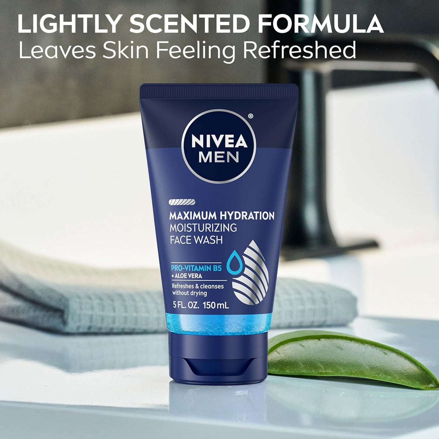 NIVEA MEN Maximum Hydration Face Wash – Less-Is-More Hydrating Cleanser for Intentional Daily Skincare Routines