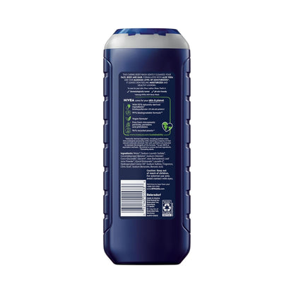NIVEA MEN Maximum Hydration Moisturizing Body Wash for Dry Skin – One-Step Body Face Hair Cleanser for Restraint-Focused Shared Bathroom Storage