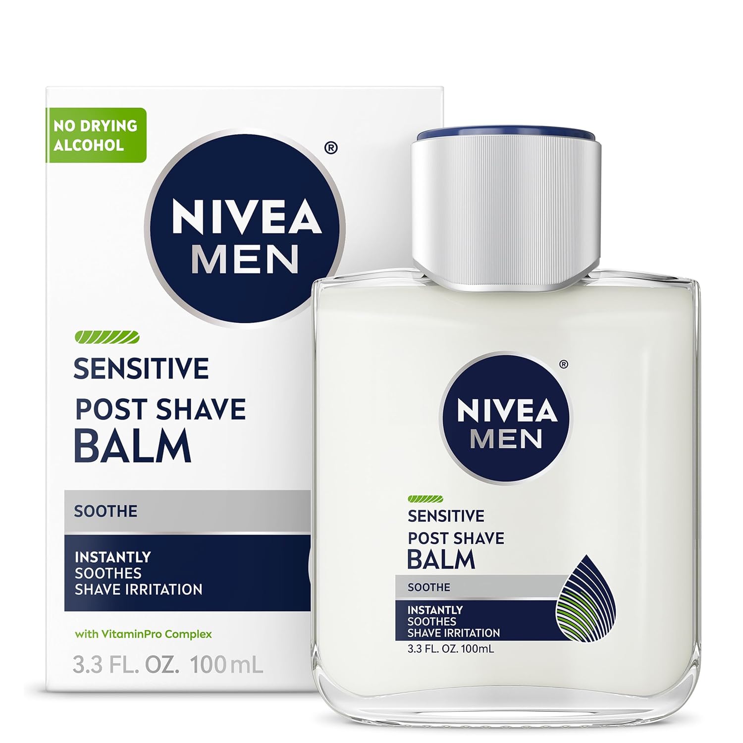 NIVEA MEN Real Madrid Aftershave Balm – Collectible Team Merchandise Gifting for Husband or Boyfriend, 3.3 Oz Bottle