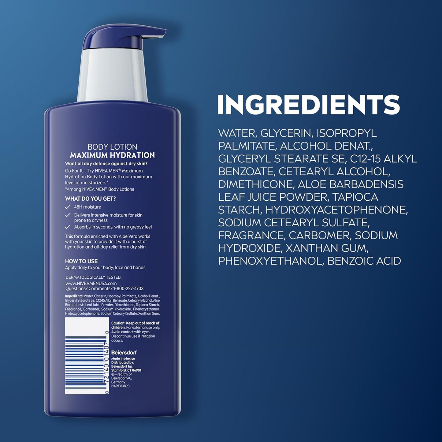 NIVEA MEN Real Madrid Body Lotion – Aromatherapy-Style Post-Shower Ritual for Men, Lightly Scented 48-Hour Hydrating Cream