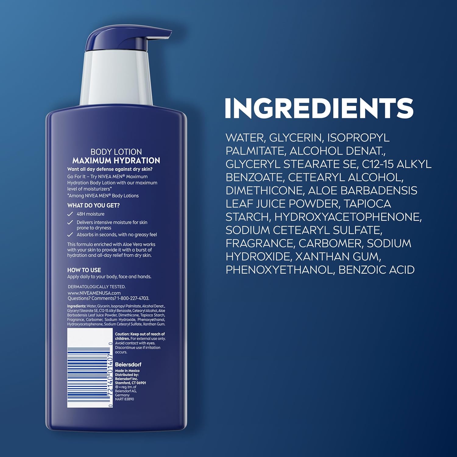 NIVEA MEN Real Madrid Body Lotion – Aromatherapy-Style Post-Shower Ritual for Men, Lightly Scented 48-Hour Hydrating Cream
