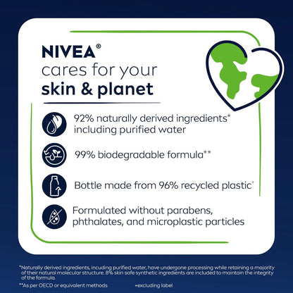 NIVEA MEN Sensitive Bamboo Body Wash – Post-Hike Camp Shower Cleanser for Sensitive Skin