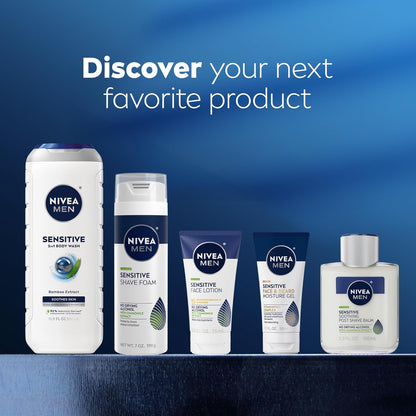 NIVEA MEN Sensitive Bamboo Body Wash – Post-Hike Camp Shower Cleanser for Sensitive Skin