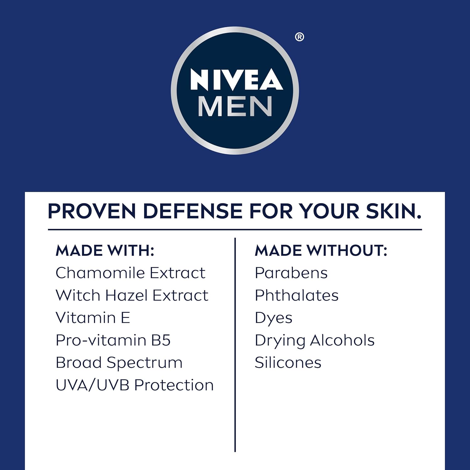 NIVEA MEN Sensitive SPF 15 Face Lotion – Calm, Sting-Free Moisturizer for Reactive and Easily Irritated Skin