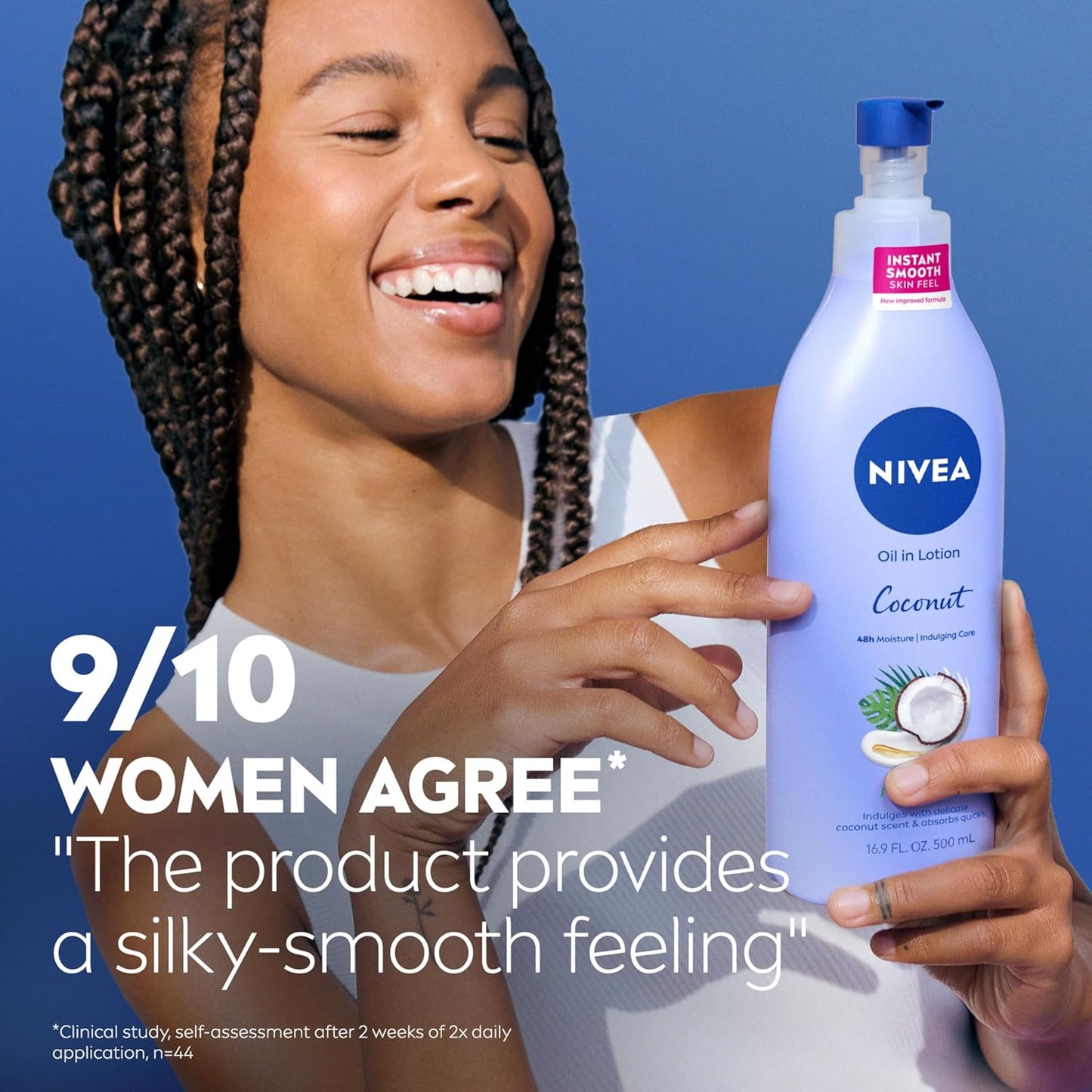 NIVEA Oil Infused Coconut and Monoi Body Lotion – Tropical Coconut Lotion Gift for Mom on Valentine's Day