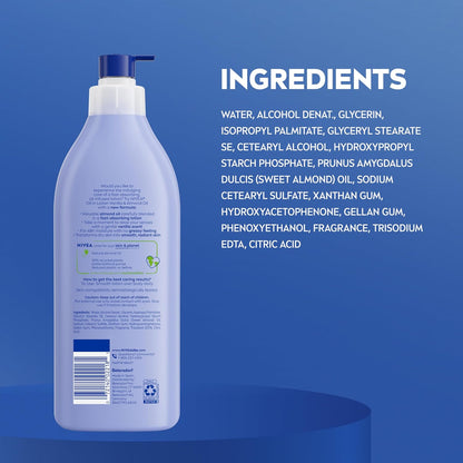 NIVEA Oil Infused Vanilla and Almond Oil Body Lotion – Holiday Thank-You Gift for Mom, 16.9 Fl Oz Vanilla Scented Moisturizing Body Lotion