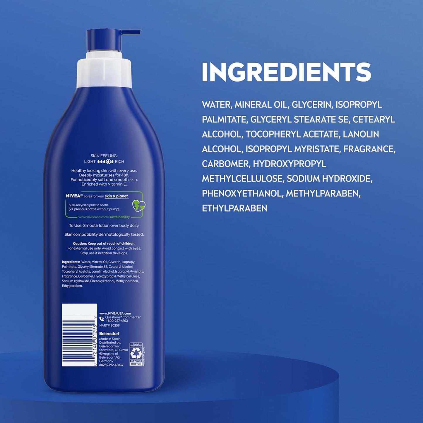 NIVEA Original Moisture Body Lotion with Vitamin E – Cozy Holiday Gift for Mom Who Loves Self-Care, 16.9 Fl Oz