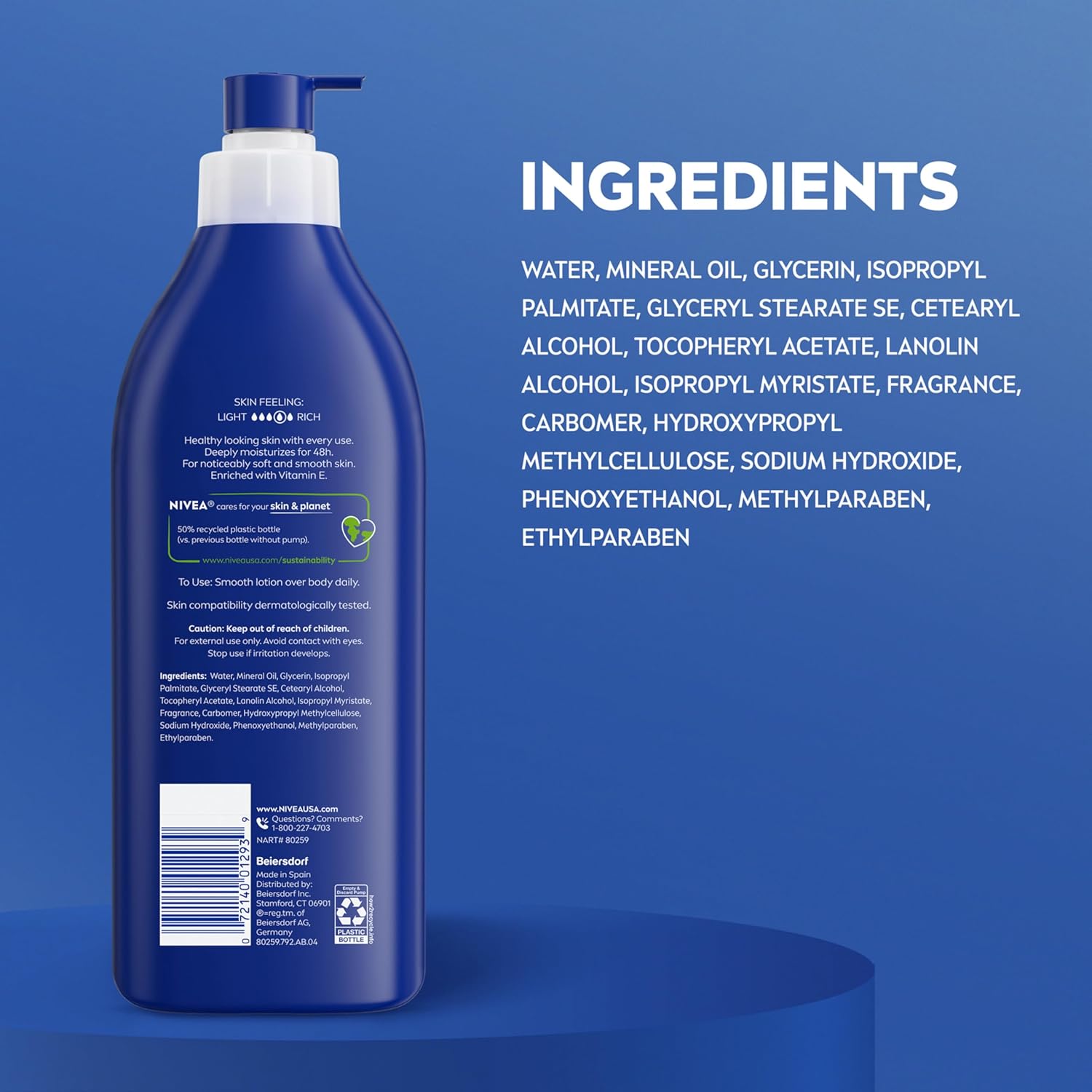 NIVEA Original Moisture Body Lotion with Vitamin E – Cozy Holiday Gift for Mom Who Loves Self-Care, 16.9 Fl Oz