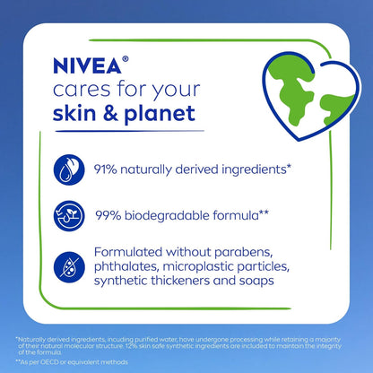 NIVEA Scented Body Wash for Women – Mood-Boosting Peach and Jasmine Aroma for Stress Relief, 20 Fl Oz