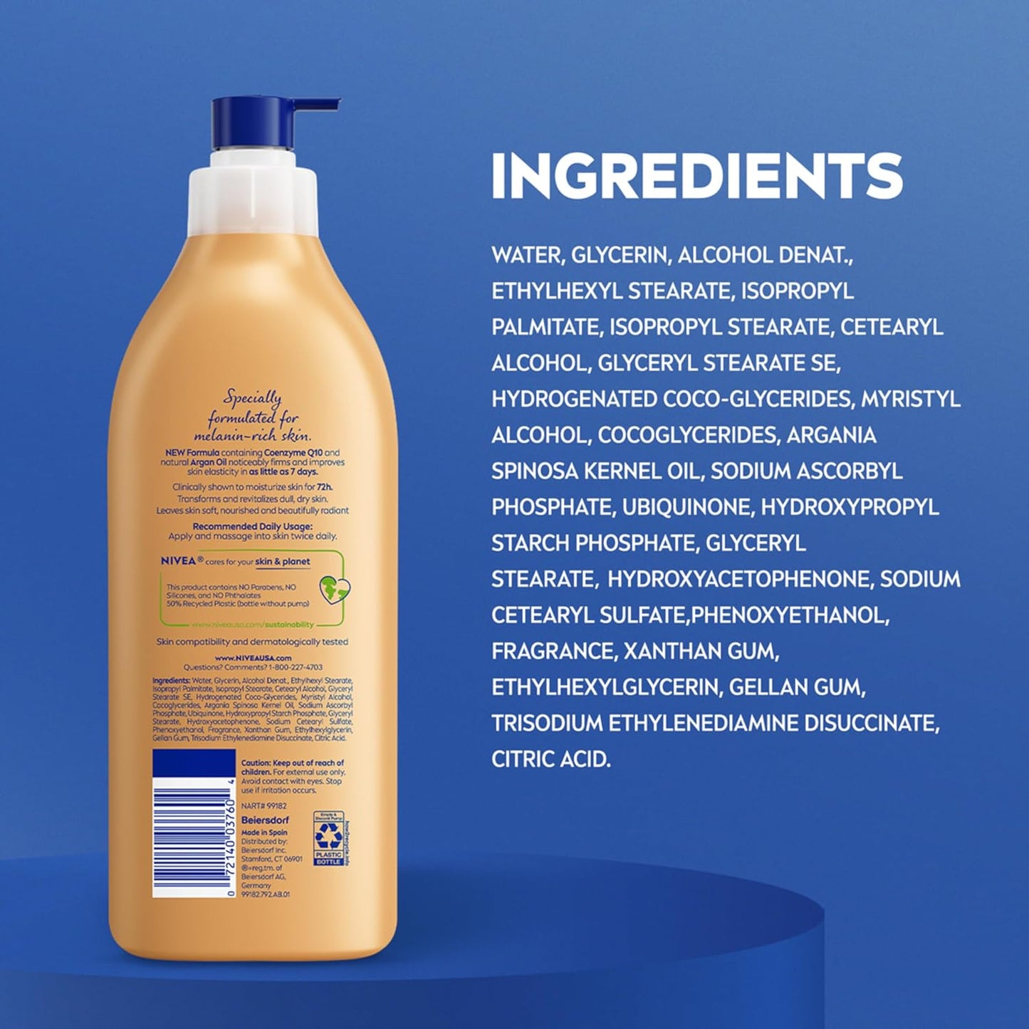 NIVEA Skin Firming Lotion – Calming Bath Time Wellness Ritual with 72-Hour Moisture