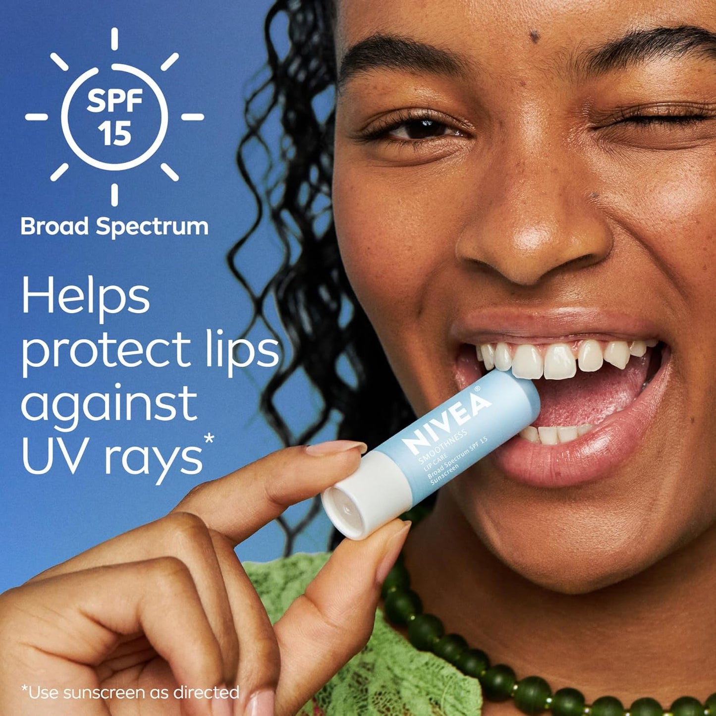 NIVEA Smoothness Sunscreen Lip Balm – Worry-Free Broad Spectrum SPF for Kids, Teens, and the Whole Family