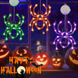Lumifyde Child Friendly Halloween Window Lights – Cool to Touch LED Decor, Pumpkin Spider Witch Hat Set