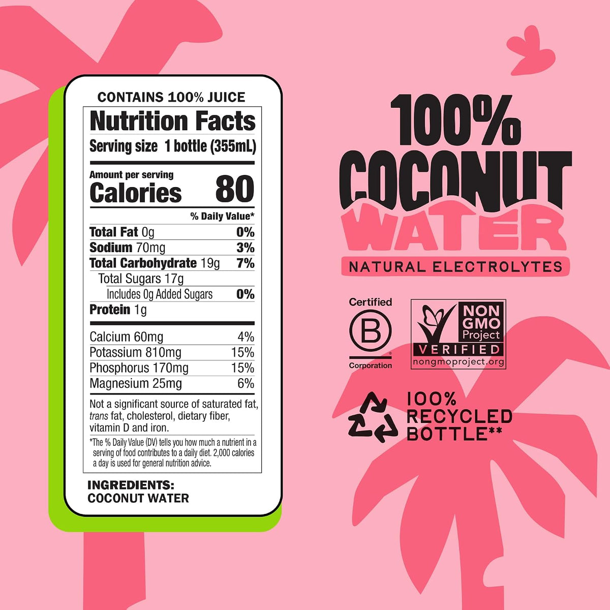 no added sugar, artificial sweeteners, or preservatives