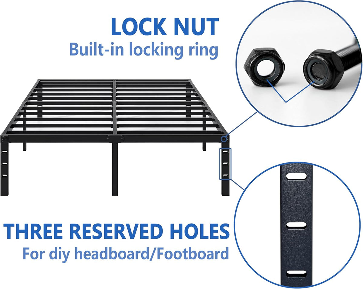 no box spring needed — platform-style support