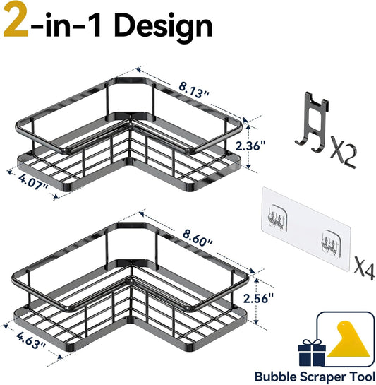 no-drill adhesive mounting with included replacement stickers