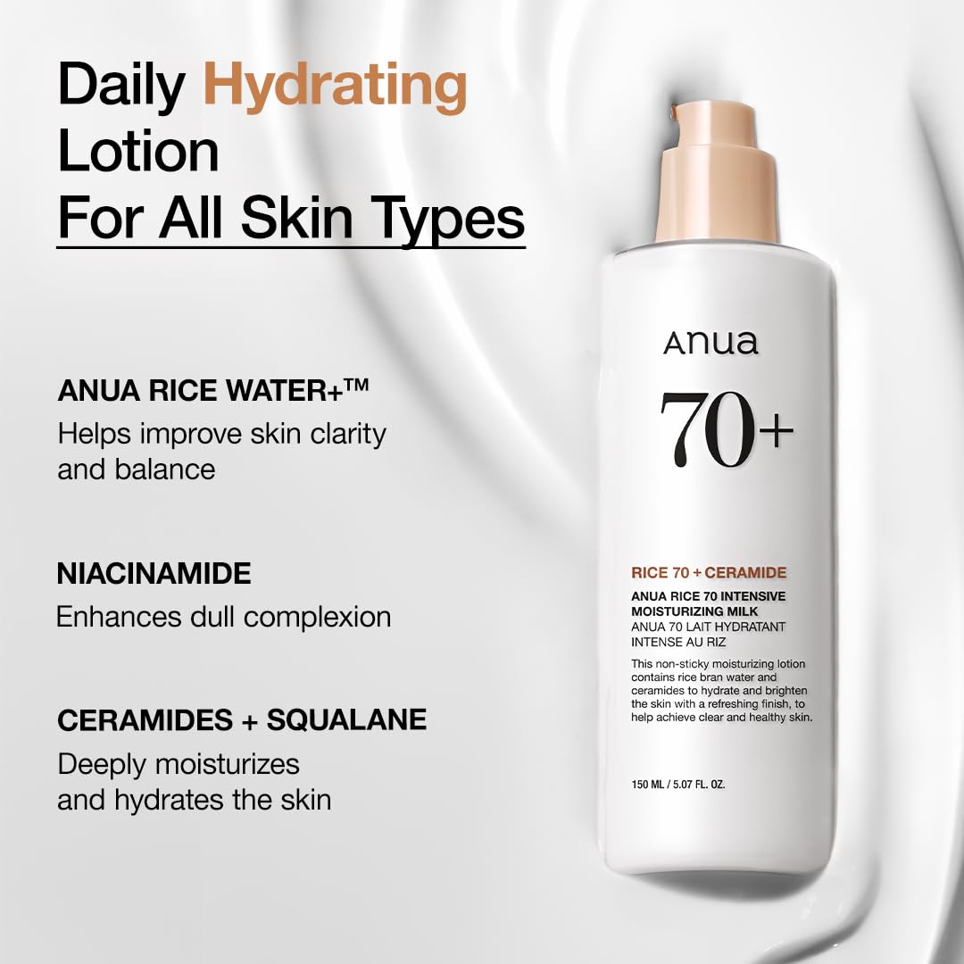 non-comedogenic, fast-absorbing lightweight lotion texture