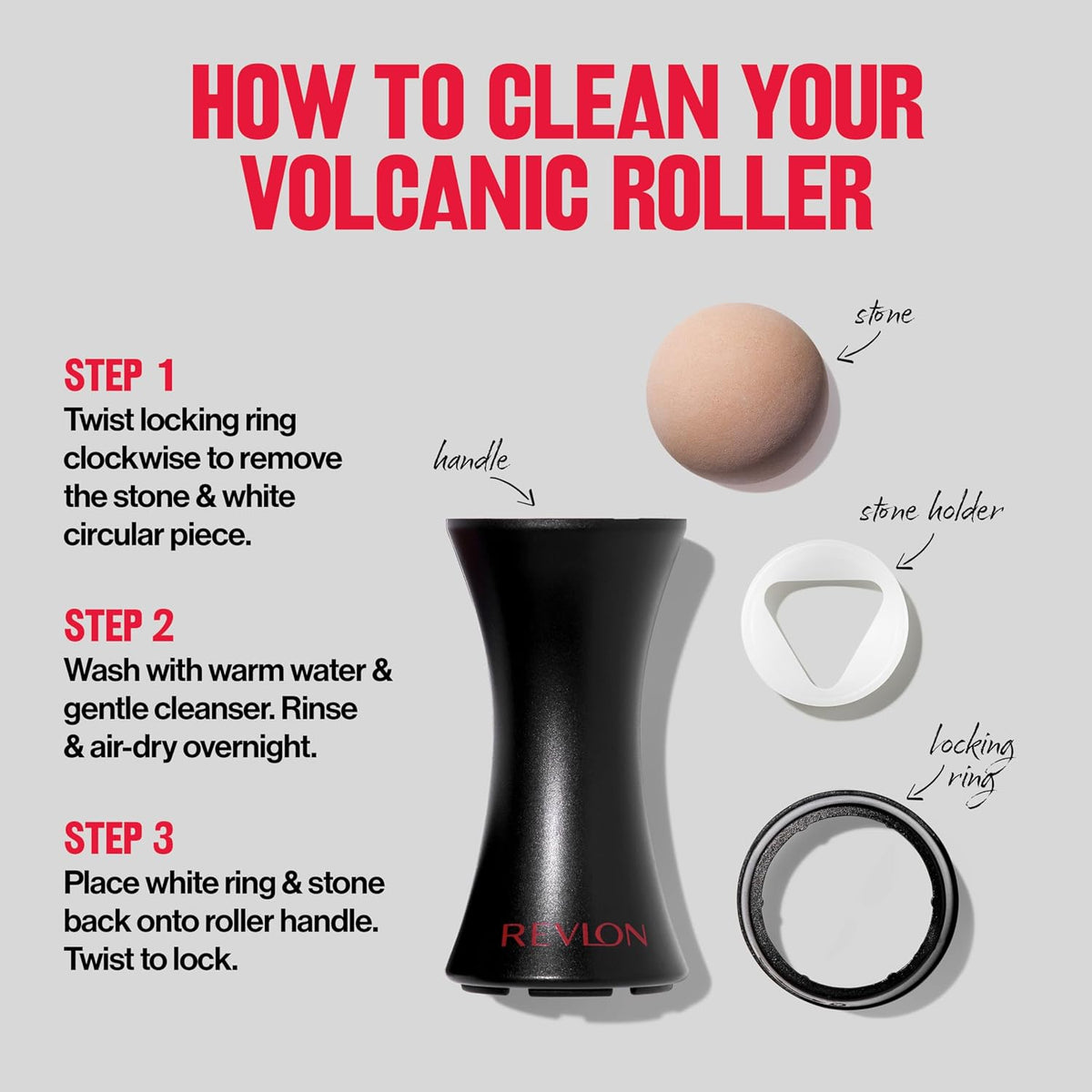 Revlon Volcanic Roller – Wellness Ritual Pick for the Dressing Table, Natural Shine Control Anytime