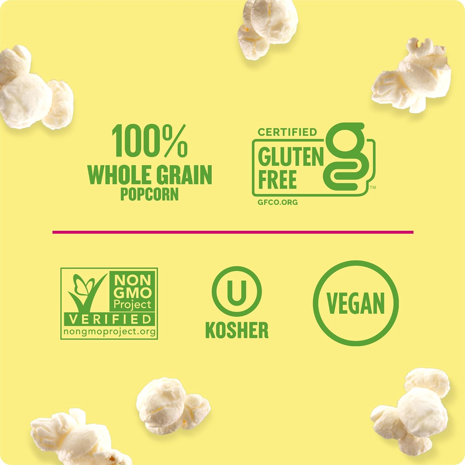 non-gmo, gluten-free, vegan, and whole-grain certified
