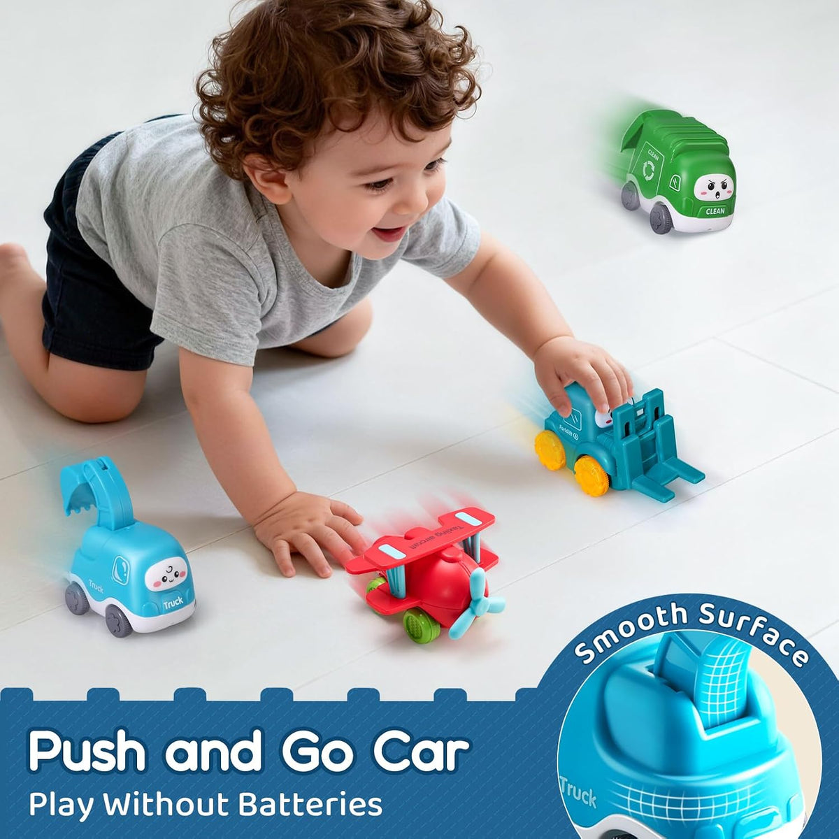 non-toxic, durable abs plastic construction with rounded edges