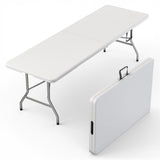 YSSZG Folding Table – Minimalist 4FT Surface with Simple Push-Button Height, Tucks into Any Closet