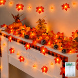 YEGUO Lighted Maple Leaf String – Layered Autumn Centerpiece & Window Frame Decor for Cozy Home Styling