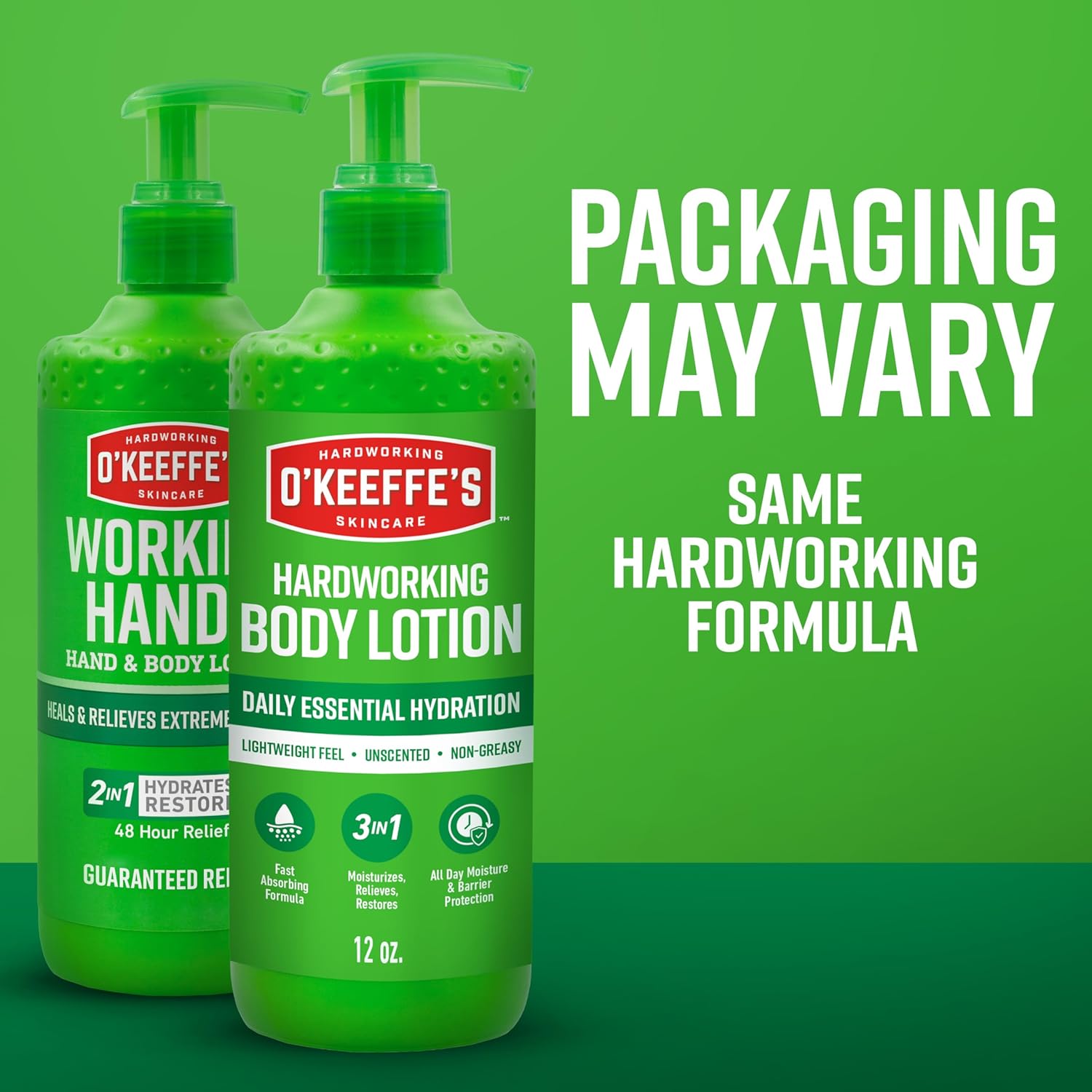 O'Keeffe's Body Lotion for Sun and Wind-Exposed Skin, 48-Hr Pump Hydration After Adventure