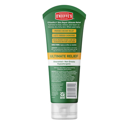 O'Keeffe's Eczema Body Cream – Mindful Bath Time Hydration for Sensitive Skin, 7oz Fragrance-Free Tube