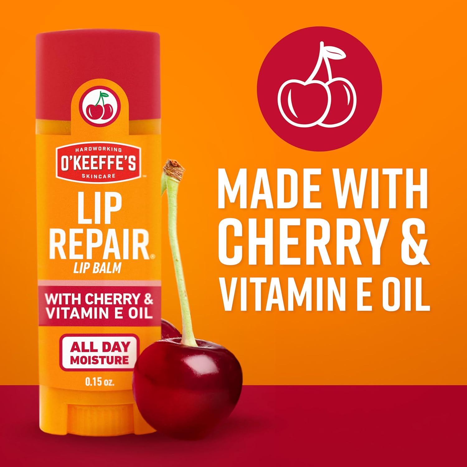 O'Keeffe's Lip Repair Cherry & Vitamin E – Holiday Care Bundle for Sensitive-Skin Loved Ones