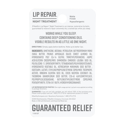 O'Keeffe's Lip Repair Night Treatment – Birthday Gift Idea for Anyone with Chronic Lip Dryness