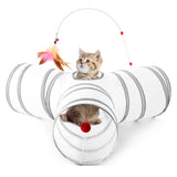 Tempcore 3 Way Collapsible Tunnel – Designer Inspired Cat Play Tube That Doubles as Cozy Home Accent