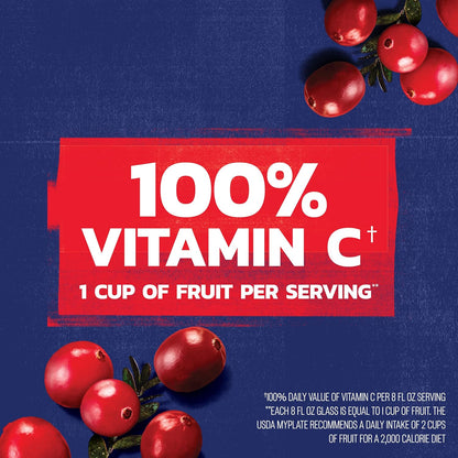 Ocean Spray 100% Cranberry Blend – No Added Sugar Kids Beverage for School and Home