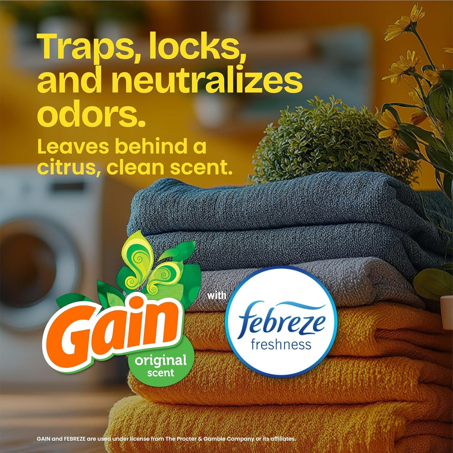odorshield technology combining febreze freshness with steady-release gain original scent