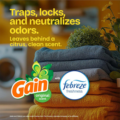 odorshield technology combining febreze freshness with steady-release gain original scent