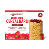 Amazon Grocery Strawberry Cereal Bars for Kids' Lunchboxes – No High Fructose Corn Syrup, Kosher, 8 Individually Wrapped Bars