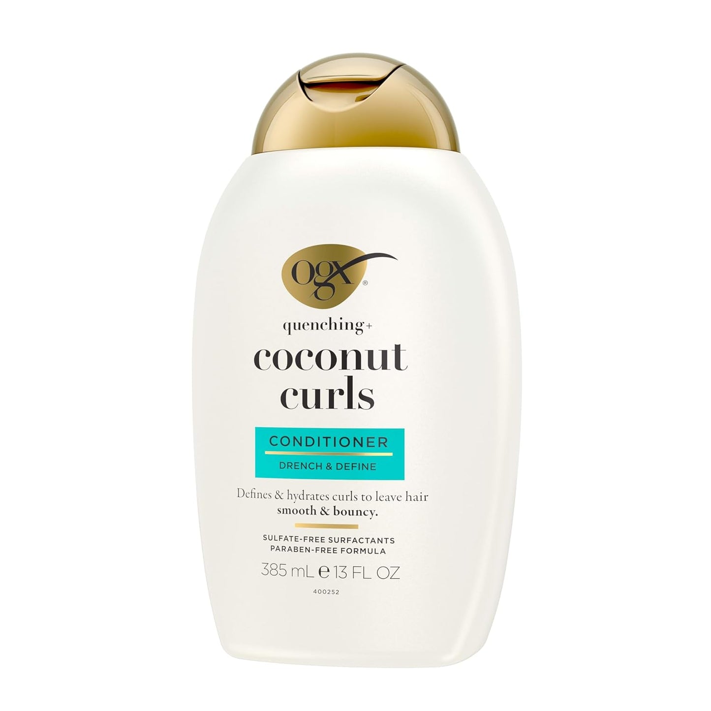 OGX Coconut Curls Conditioner – Sensory Shower Experience for Coarse Curly Hair, Sulfate-Free Paraben-Free Formula
