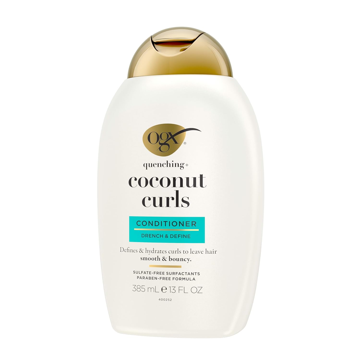 OGX Coconut Curls Conditioner – Sensory Shower Experience for Coarse Curly Hair, Sulfate-Free Paraben-Free Formula
