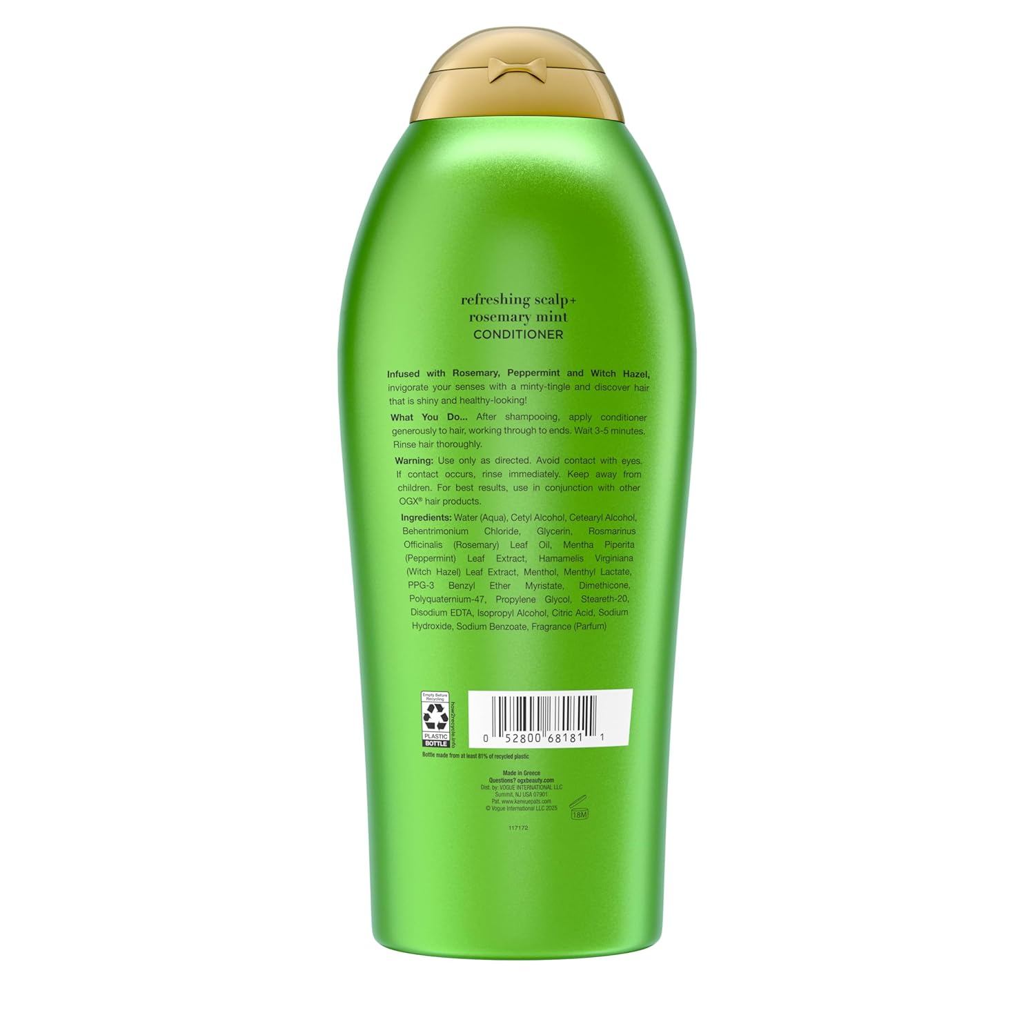 OGX Extra Strength Rosemary Mint Conditioner – Birthday and Housewarming Gift for Self-Care Lovers, 25.4 fl oz