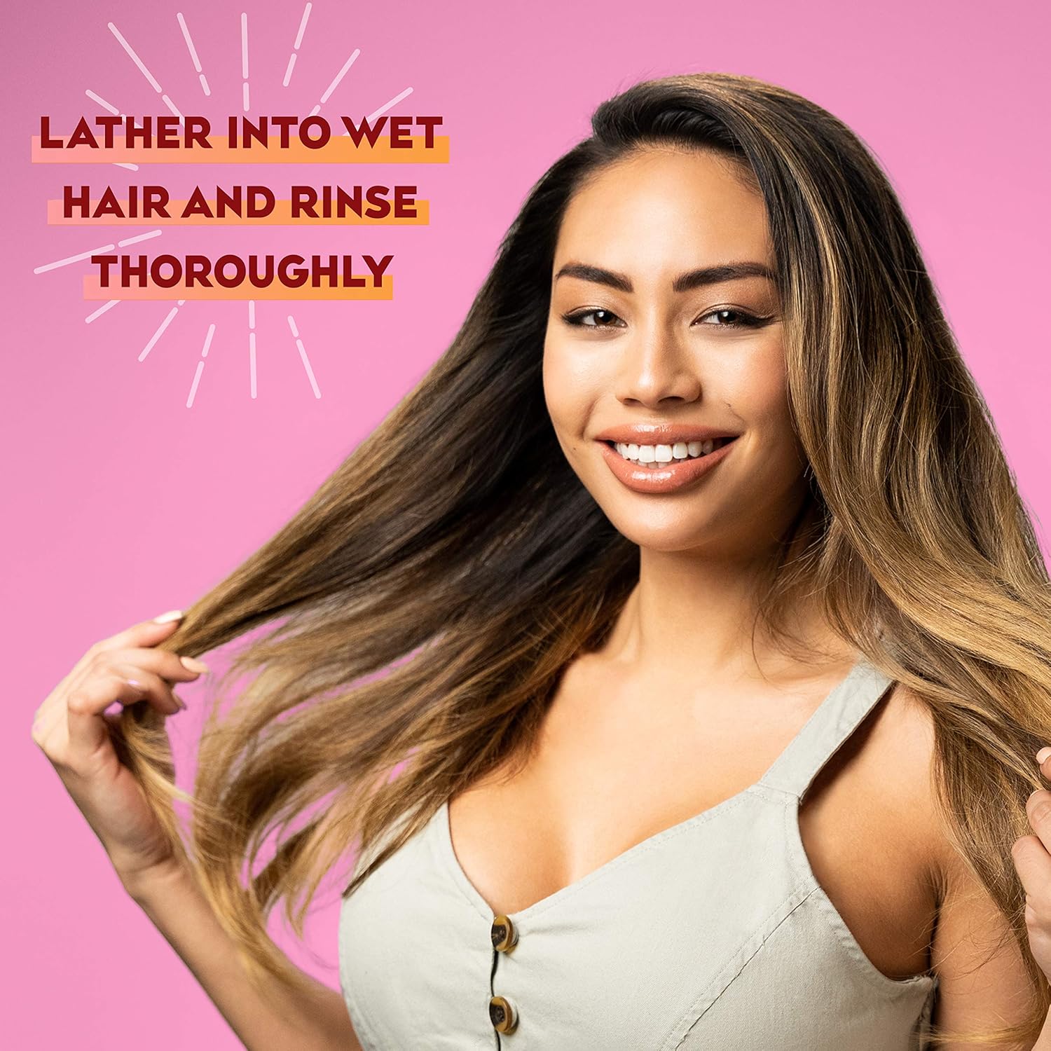 OGX Frizz-Free + Keratin Smoothing Oil Shampoo – Intentional Daily Wash for Frizzy Hair, 13 Fl Oz