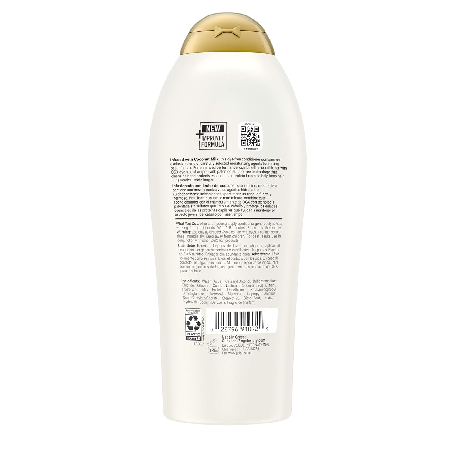 OGX Nourishing + Coconut Milk Conditioner – 2-Pack Value Gift for Friends Switching to Clean Haircare