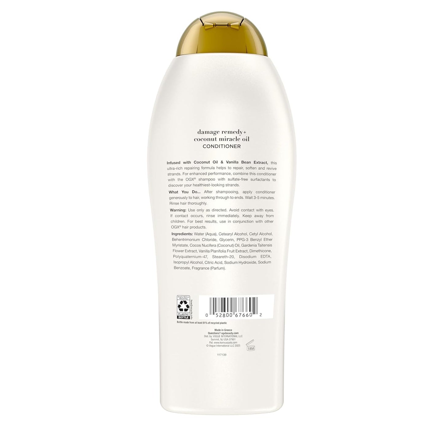 OGX Paraben-Free Conditioner – Mindful Hydrating Step for Damaged, Frizzy Hair