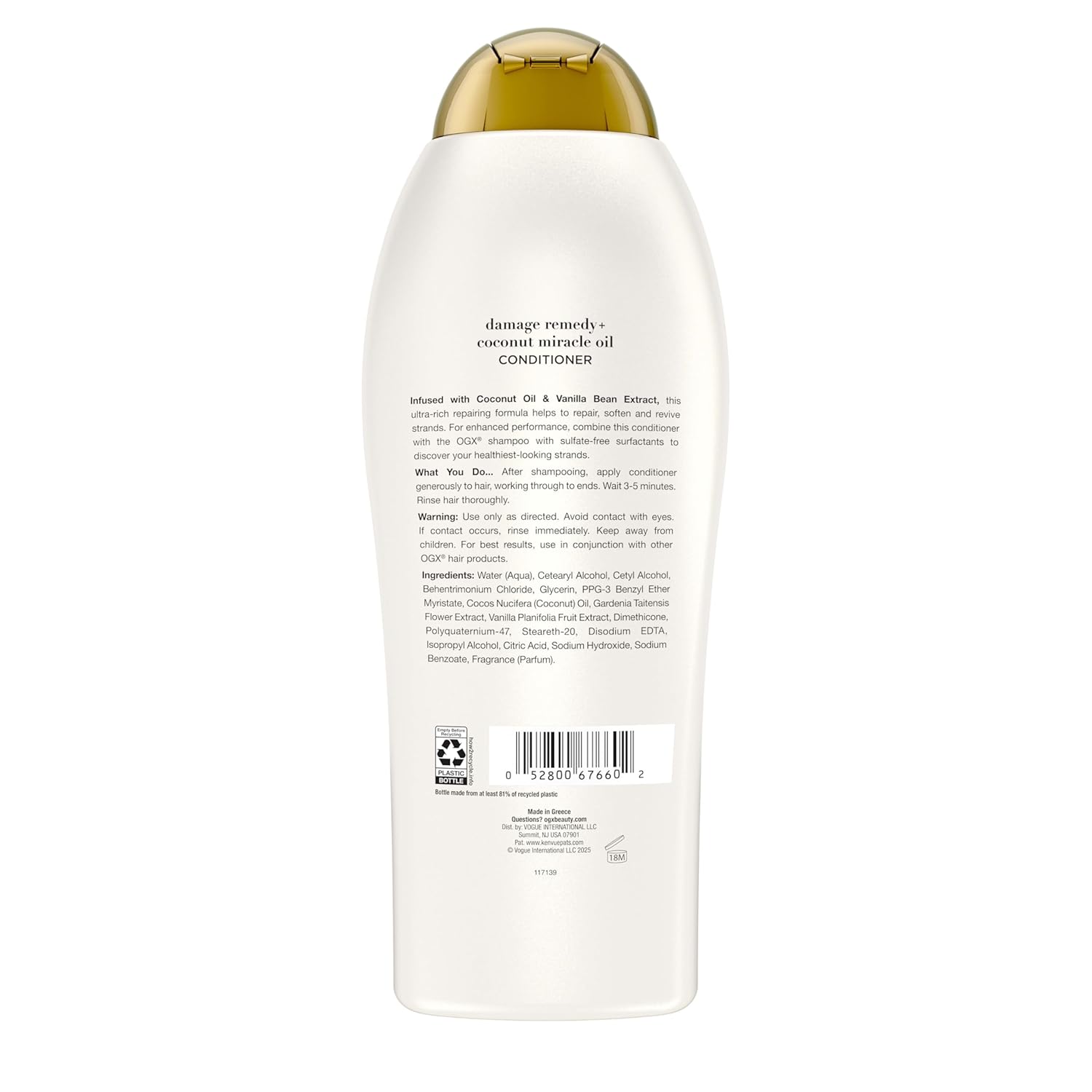 OGX Paraben-Free Conditioner – Mindful Hydrating Step for Damaged, Frizzy Hair