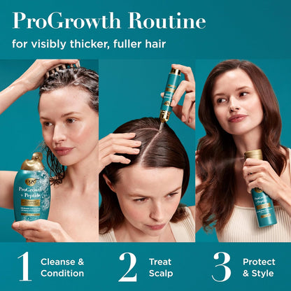 OGX ProGrowth + Peptide Scalp Serum – Less-Is-More Hair Treatment, Neutral Peptide Scalp Serum 0.33 fl oz