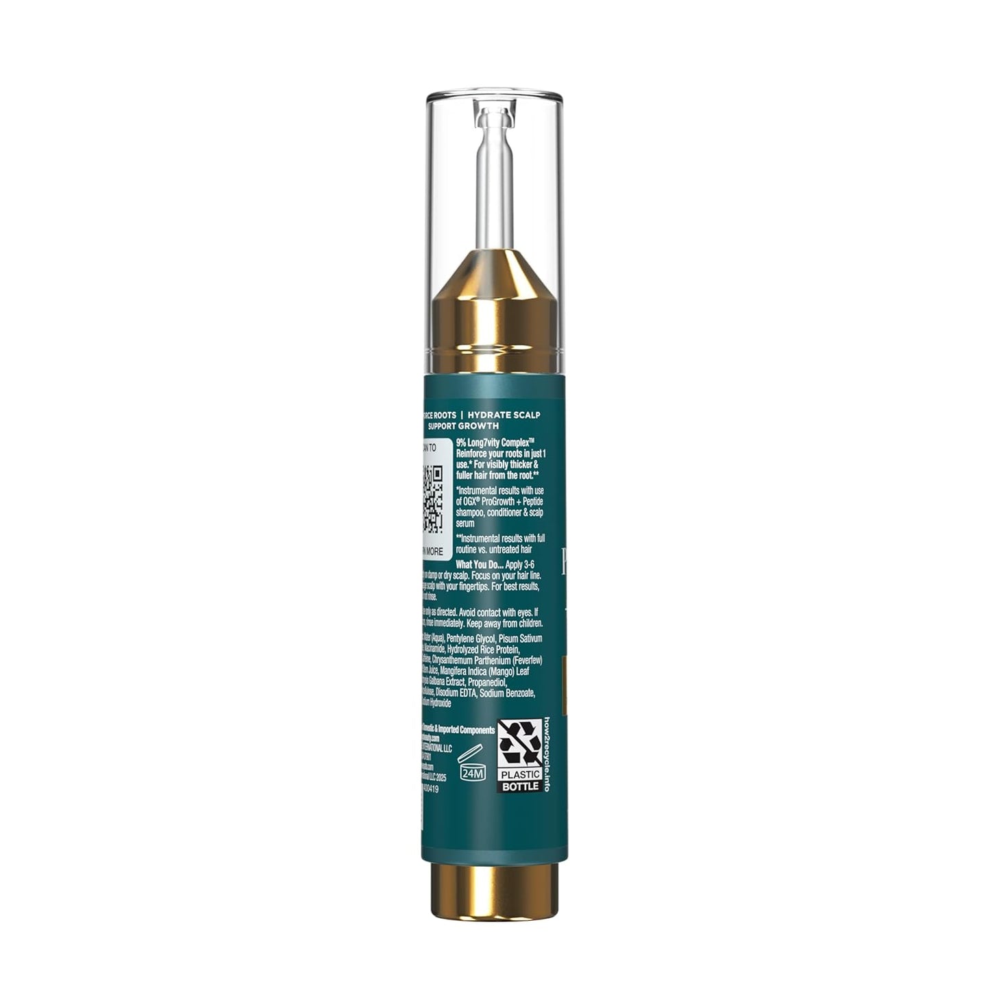 OGX ProGrowth + Peptide Scalp Serum – Less-Is-More Hair Treatment, Neutral Peptide Scalp Serum 0.33 fl oz