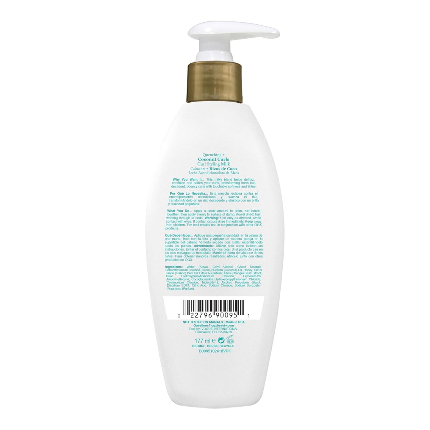 OGX Quenching Coconut Curls Leave-In – High-End Curl Care for Curated Beauty Collections, Pack of 2