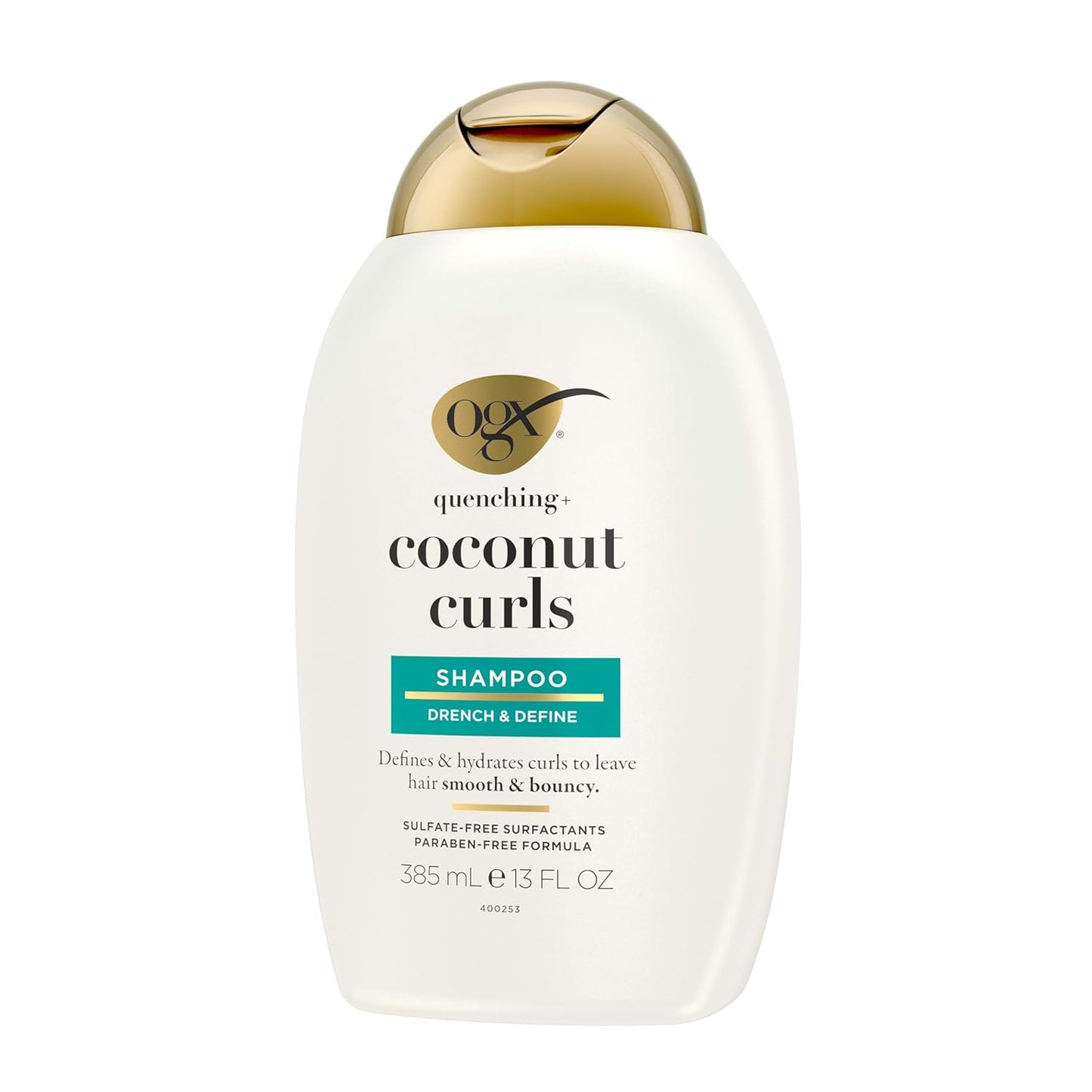 OGX Quenching Coconut Shampoo – Elevated Curl Care with Coconut Oil, Citrus and Honey, 13 fl oz 2-Pack