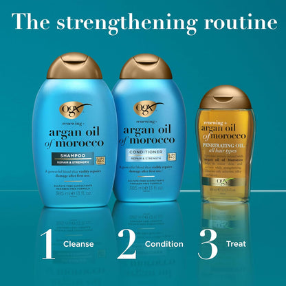 OGX Renewing + Argan Oil of Morocco Conditioner – Spa-Inspired Repair Conditioner for Daily Wind-Down
