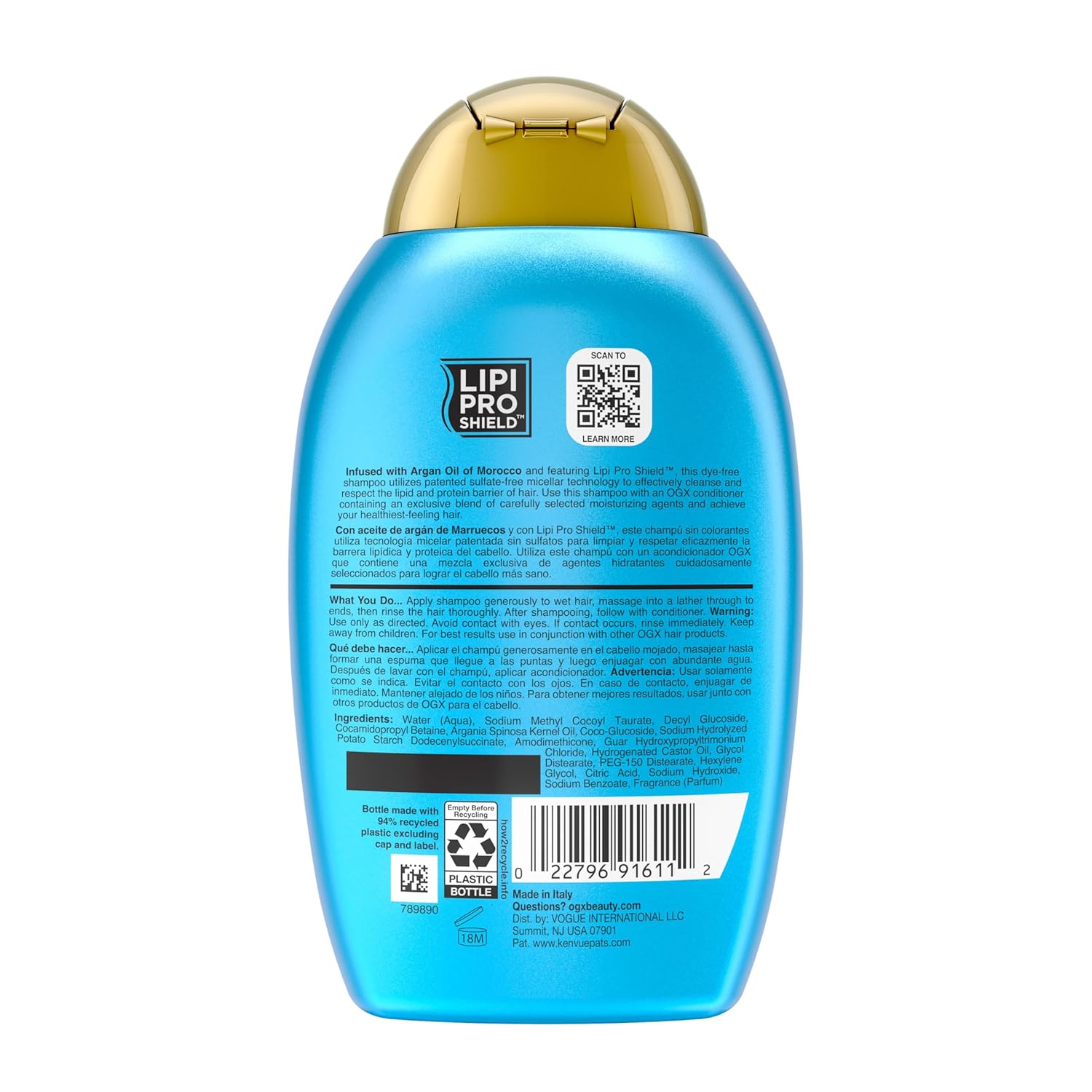 OGX Renewing Argan Oil of Morocco Shampoo – Holiday Stocking Stuffer for the Clean-Beauty Enthusiast