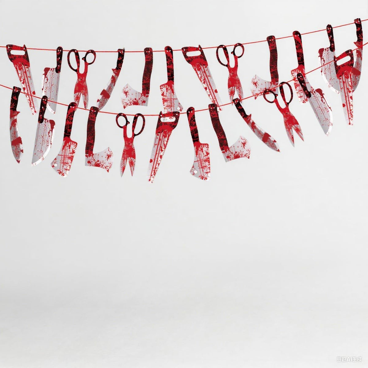 OHOME Halloween Porch Decor - 39ft Hanging Banner Garland for Outdoor Fence Entryway and Trunk or Treat Car Decoration
